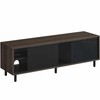 Songmics TV staliukas, 140x39x45 cm, rudas ir juodas
