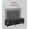 Songmics TV staliukas, 140x39x45 cm, rudas ir juodas