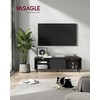 Songmics TV staliukas, 140x39x45 cm, rudas ir juodas