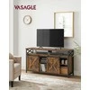 Songmics TV staliukas, 147x40x76 cm, rudas ir juodas