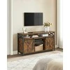 Songmics TV staliukas, 147x40x76 cm, rudas ir juodas