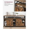 Songmics TV staliukas, 147x40x76 cm, rudas ir juodas
