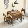 Songmics Valgomojo stalas, 120x78x75 cm, juodas, rudas