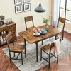 Songmics Valgomojo stalas, 120x78x75 cm, juodas, rudas