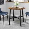 Songmics Valgomojo stalas, 80x80x75 cm, juodas