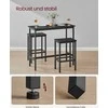 Songmics Valgomojo stalas su kėdėmis, 100x40x88,5 cm, juoda