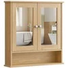 Songmics Spintelė su veidrodžiais 2 durų ir atvira lentyna 13x56,5x58,5 cm