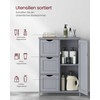 Songmics Vonios spintelė, 60x30x81 cm, pilka