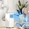 Ventiliatorius HOMCOM Kilnojamas Oro Kondicionierius 3-in-1 Oro Aušintuvas su Aušinimo, Drėgmės Šalinimo, Ventiliatoriaus Funkcijomis, Oro Išmetimo Žarna, 7000BTU Oro Aušintuvas su 2 Greičiais, Laikmačiu, Nuotolinio Valdymo Pultu, Vaikų Užraktu, Baltas