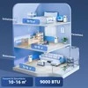 Ventiliatorius HOMCOM mobilus oro kondicionierius 3-in-1 su aušinimu, oro sausintuvu, ventiliatoriumi, oro išleidimo žarna, 9000BTU automatinis oro aušintuvas su nuotolinio valdymo pultu, laikmačiu, vaikų saugos užraktu, baltas