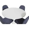 Venture Design Apskritas stalas, Plaza, 100 cm, Balta + Valgomasis kėdė, Polar, 53x87x44 cm, Mėlyna