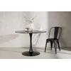 Venture Design Apvalus valgomojo stalas Hamden, juoda