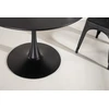 Venture Design Apvalus valgomojo stalas Hamden, juoda