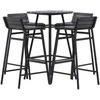 Lauko baldų komplektas Venture Design Barai, Meksika, Kėdė: 43x44x91 cm, Stalas: 65x95 cm, Juoda