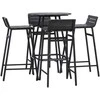 Lauko baldų komplektas Venture Design Barai, Meksika, Kėdė: 43x44x91 cm, Stalas: 65x95 cm, Juoda