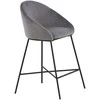 Venture Design Baro kėdė, aksomas, 57x58.5x97 cm, tamsiai pilka