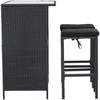 Lauko baldų komplektas Venture Design Baro komplektas, Kėdė: 40x40x70 cm, Stalas: 100x60x105 cm, Juodas