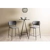 Venture Design Baro stalas ir baro kėdė, 60 cm, juodos spalvos audinys