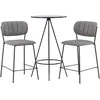Venture Design Baro stalas ir baro kėdė, 60 cm, juodos spalvos audinys