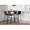 Venture Design Baro stalas ir baro kėdė, 120x60 cm, juoda, ruda