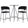 Venture Design Baro stalas ir baro kėdė, 60 cm, juoda
