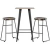 Venture Design Baro stalo ir baro kėdės komplektas 60x60 cm juodas MDF metalas