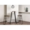 Venture Design Baro stalo ir baro kėdės komplektas 60x60 cm juodas MDF metalas