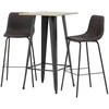 Venture Design Baro stalo ir baro kėdžių komplektas Tempe ir Alexi 60x60 cm juoda ruda MDF