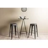 Venture Design Baro stalo ir baro kėdžių komplektas 60 cm juodos ir tamsiai pilkos MDF metalo