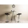 Venture Design Baro stalo ir baro kėdžių komplektas 60 cm juodas MDF faneruotas chromuotas plienas audinys