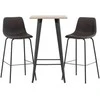 Venture Design Baro stalo ir baro kėdžių komplektas Tempe ir Alexi 60x60 cm juoda ruda MDF