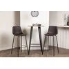 Venture Design Baro stalo ir baro kėdžių komplektas Tempe ir Alexi 60x60 cm juoda ruda MDF