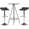 Venture Design Baro stalo ir baro kėdžių komplektas 60 cm juodas MDF faneruotas chromuotas plienas audinys