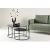 Venture Design Dvigubas sofos stalas, ⌀79.5, Juodas