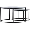 Venture Design Dvigubas sofos stalas, ⌀79.5, Juodas