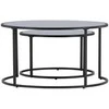 Venture Design Dvigubas sofos stalas, ⌀79.5, Juodas