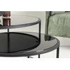 Venture Design Dvigubas sofos stalas, ⌀79.5, Juodas