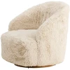 Venture Design Fotelis 54x49 cm Smėlio spalvos dirbtinis kailis