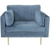 Sofa Venture Design Fotelis, Boom viengubas veliūnas, 86x84x110 cm, Mėlyna