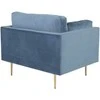 Sofa Venture Design Fotelis, Boom viengubas veliūnas, 86x84x110 cm, Mėlyna