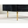 Venture Design Fotelis, Boom vieno sėdynės kėdė iš aksomo, 86x84x110 cm, Juoda