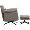Venture Design Fotelis, Madrid vieno sėdynės sofa, 85x92.5x96 cm, pilka