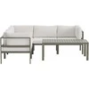 Venture Design Kampinė sofa Copacabana Ruda Balta Bouclé