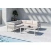 Venture Design Kampinė sofa Copacabana su stalu, smėlio spalvos