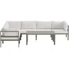 Venture Design Kampinė sofa Copacabana su staliuku Ruda Balta