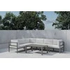 Venture Design Kampinė sofa Copacabana su staliuku Ruda Balta
