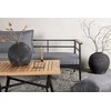 Venture Design Kampinė sofa, juodas metalas, ąžuolo mediena, terasos baldai