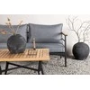 Venture Design Kampinė sofa, juodas metalas, ąžuolo mediena, terasos baldai