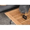 Venture Design Kampinė sofa, juodas metalas, ąžuolo mediena, terasos baldai