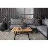 Venture Design Kampinė sofa, juodas metalas, ąžuolo mediena, terasos baldai